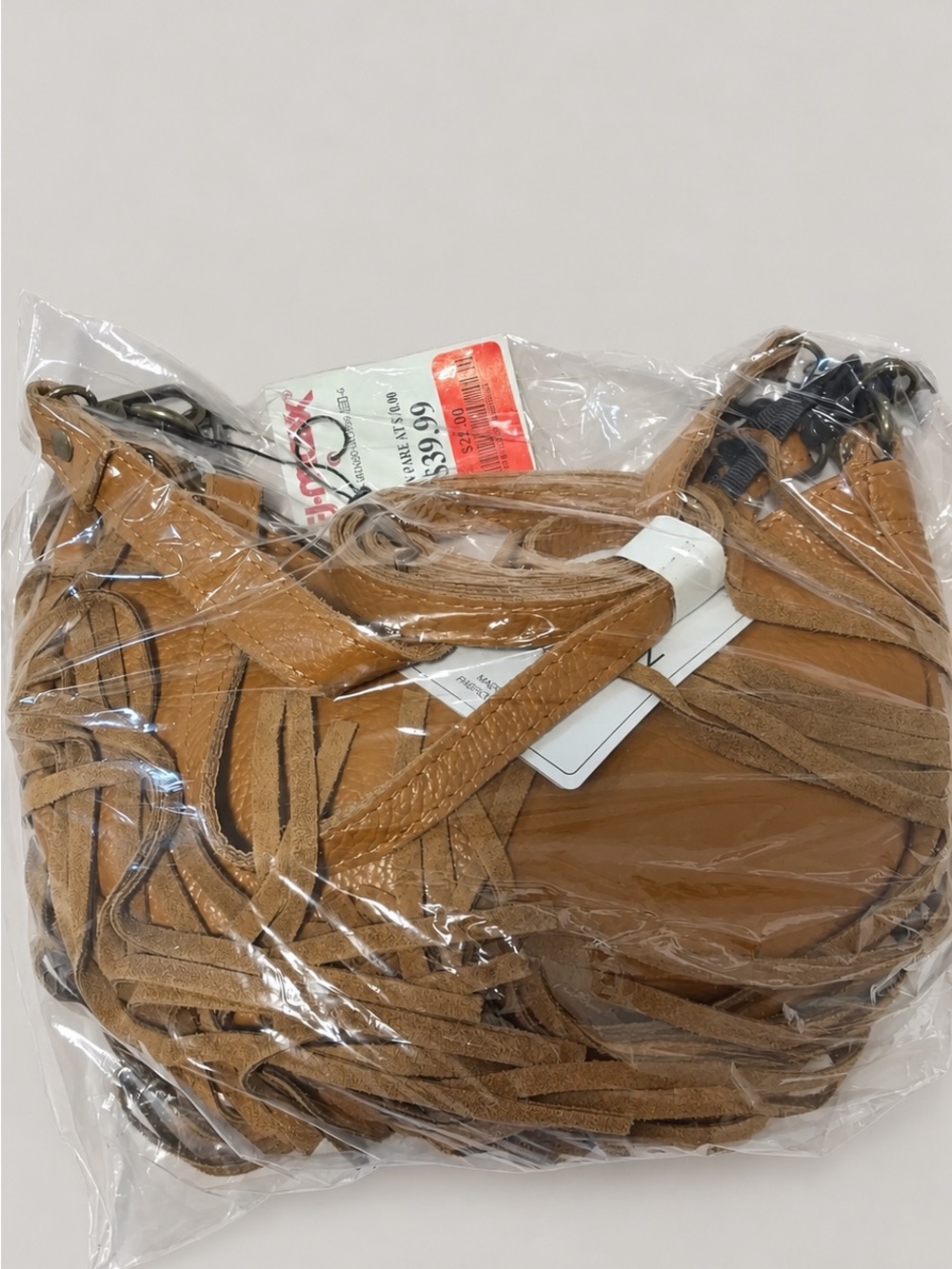 MARLON GENUINE LEATHER FRINGE BAG